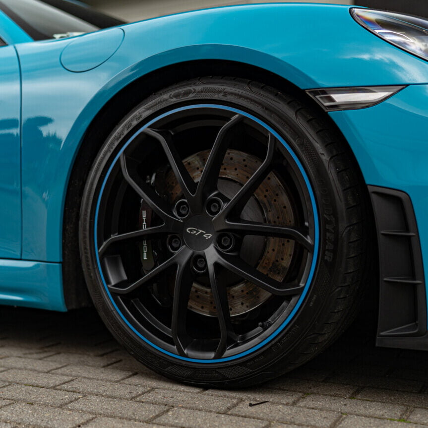 Czarna satyna z paskiem Mexico Blue